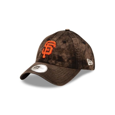 San Francisco Giants Gorra | New Era MLB Hand Brush Wash Casual Classic Adjustable Cap Mexico - Negros